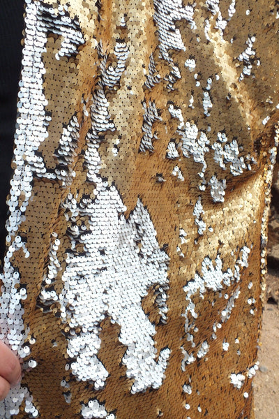Gold Silver Reversible Sequin Kimono Top