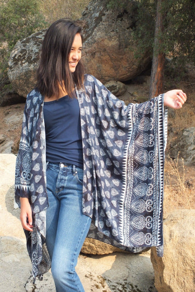 Moddy vintage-Tie Dye Kimono Duster