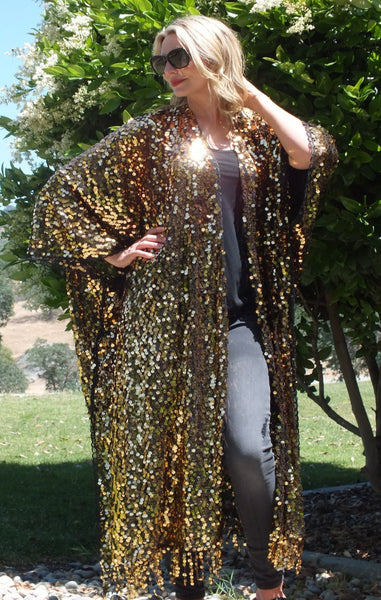 Gold Sequin kimono
