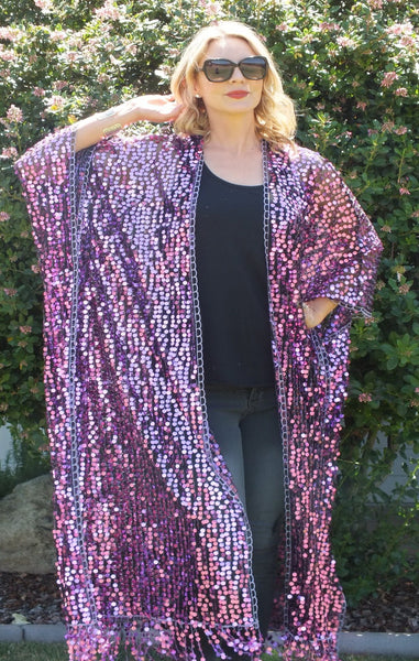 Moddy vintage-Festival Sequin Kimono Duster