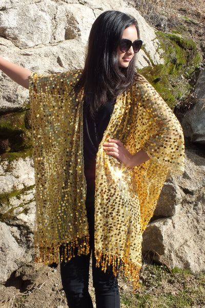Moddy vintage-Festival Sequin Kimono Duster