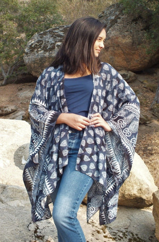 Moddy vintage-Tie Dye Kimono Duster