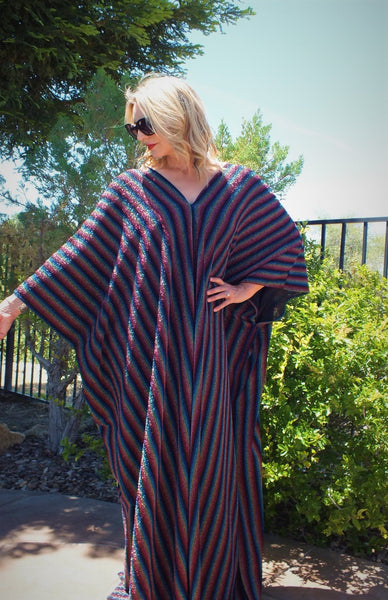 Multi Color Rainbow Party Dress Caftan Kimono One Size