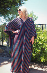 Multi Color Rainbow Party Dress Caftan Kimono One Size