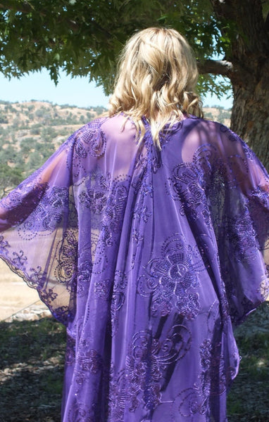 Purple Kimono, Sequin Kimono