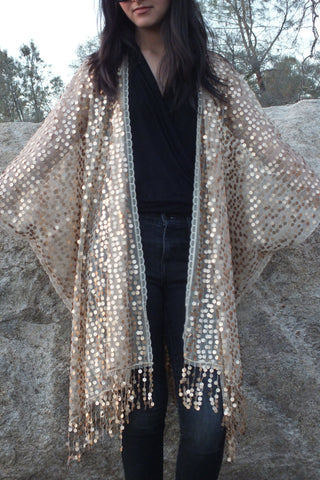 Moddy vintage-Festival Sequin Kimono Duster