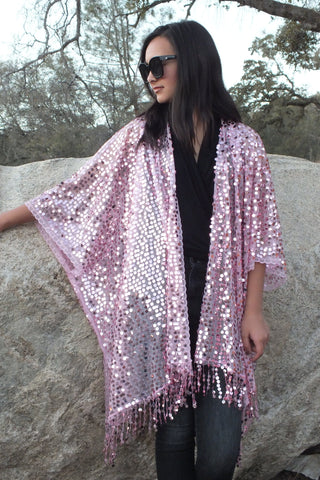 Moddy vintage-Festival Sequin Kimono Duster